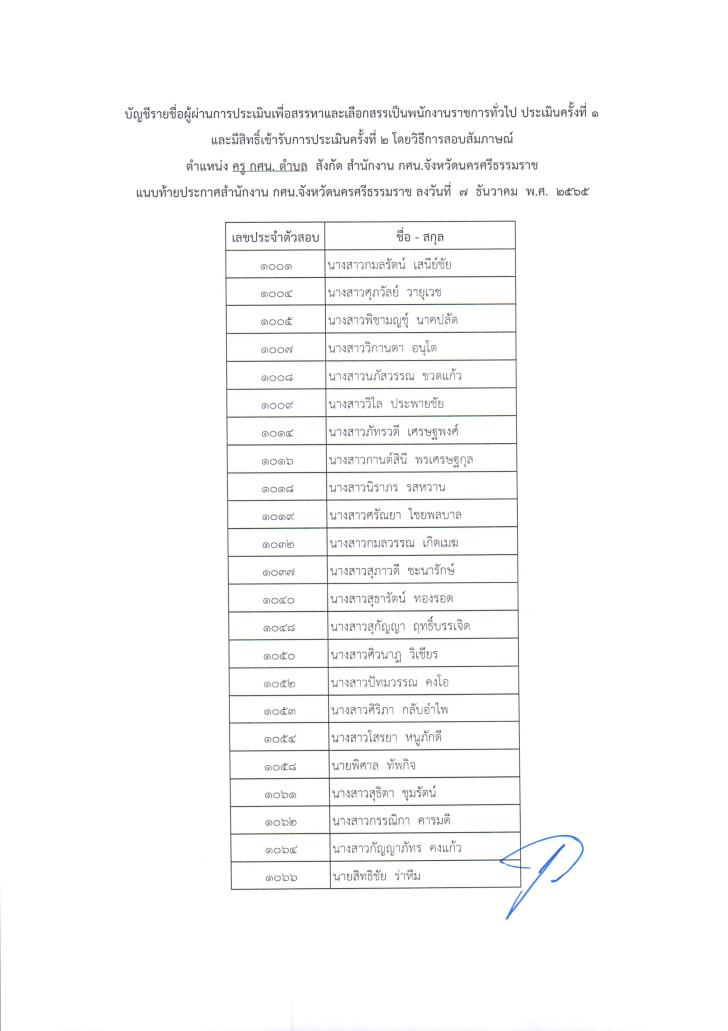 3. รายชื่อผู้ผ่านการประเมินฯ20221207